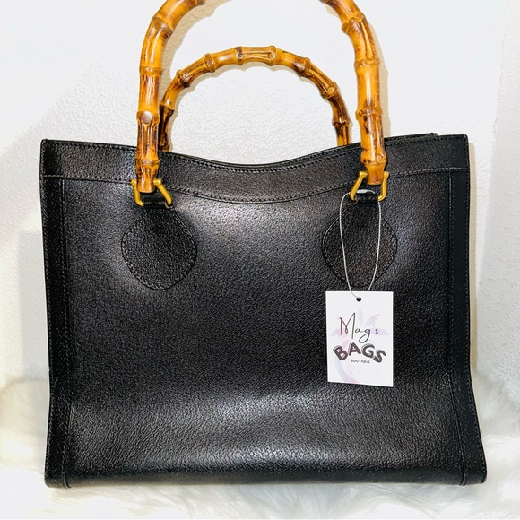 Gucci: Bamboo Princess Diana Leather Tote - Picture 3 of 16